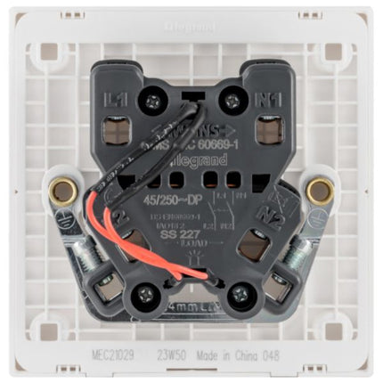 MEC21029RGLegrandمفتاح أوبريا أحادي 45A ثنائي القطب مع مؤشر LED أحمر ذهبي وردي