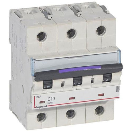 410160Legrandقاطع دائرة ليجراند DX3 ثلاثي الأقطاب 10A منحنى C