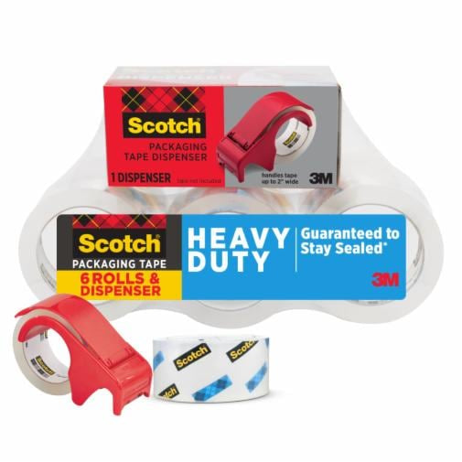 000511319124413Mشريط التغليف الثقيل من Scotch مع موزع DP بقطر 3 بوصة