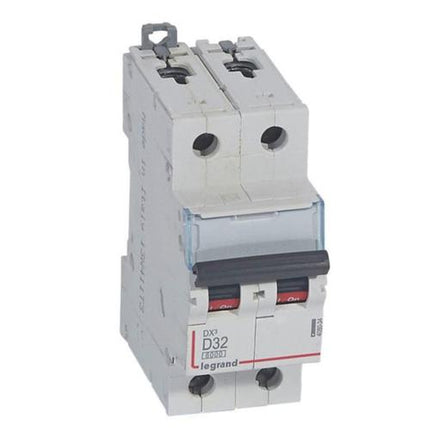 408034Legrandقاطع دوائر Legrand DX3 ثنائي القطب 32A منحنى D سعة 6000A