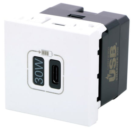 077585LLegrandموزاييك شاحن USB Type-C بقوة 30 واط أبيض