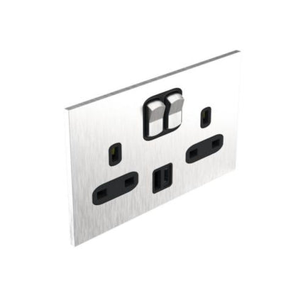 AR-68126Legrandمقبس Art d'Arnould المركب 2 BS 13A مع USB A+C