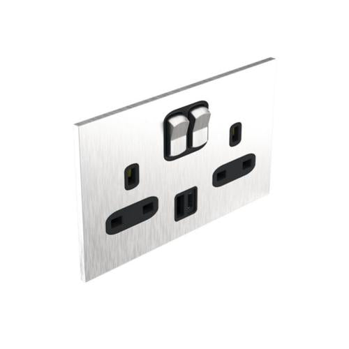 AR-68126Legrandمقبس Art d'Arnould المركب 2 BS 13A مع USB A+C
