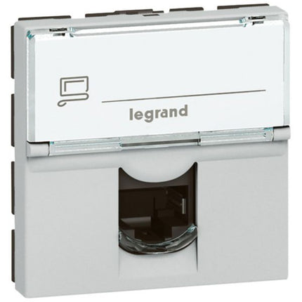 572931Legrandمحول مقبس البيانات Legrand Arteor Keystone بـ 2 وحدة ألومنيوم ناعم