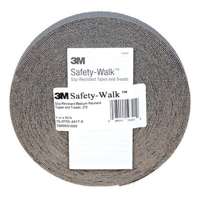 000680601647663Mشريط 3M Safety-Walk المقاوم للانزلاق رمادي 370 بحجم 1 بوصة × 60 قدم