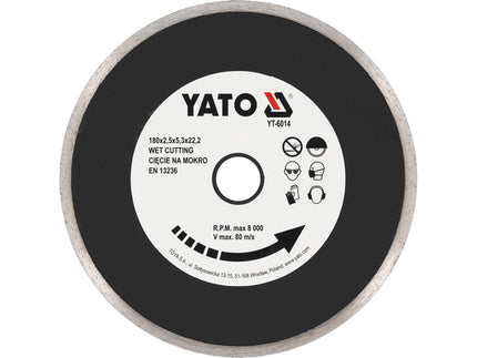 YT-6014Yatoقرص قطع الماس YATO YT-6014 180 ملم مع جزء مستمر