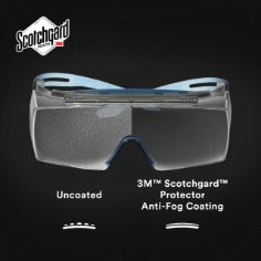 500511312790683Mنظارات الأمان 3M SecureFit 3700 الزرقاء مع طلاء مضاد للضباب