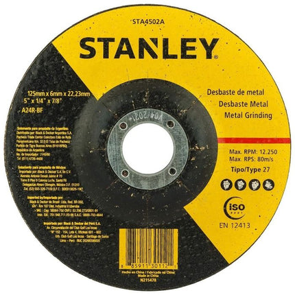 STA4545S /STANLEYعجلة طحن ستانلي STA4545S 125x6x22.23 نوع إنوكس