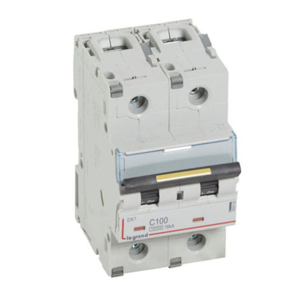 409229Legrandقاطع دائرة ليجراند DX3 ثنائي القطب 100 أمبير منحنى C