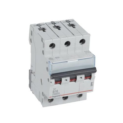 404126Legrandقاطع دائرة Legrand TX3 ثلاثي الأقطاب 16 أمبير منحنى B