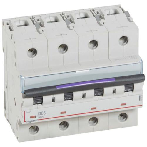 410232Legrandقاطع دارة Legrand DX3 رباعي الأقطاب 63A منحنى D