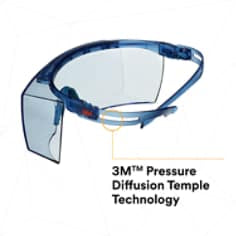 500511312791673Mنظارات الأمان 3M SecureFit 3700 الذراعان الزرقاء عدسة زرقاء فاتحة