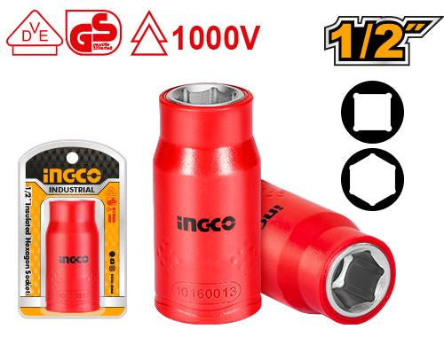 HIHAST12191INGCOمقبس سداسي معزول إنجكو 1/2 بوصة 19 مم HIHAST12191