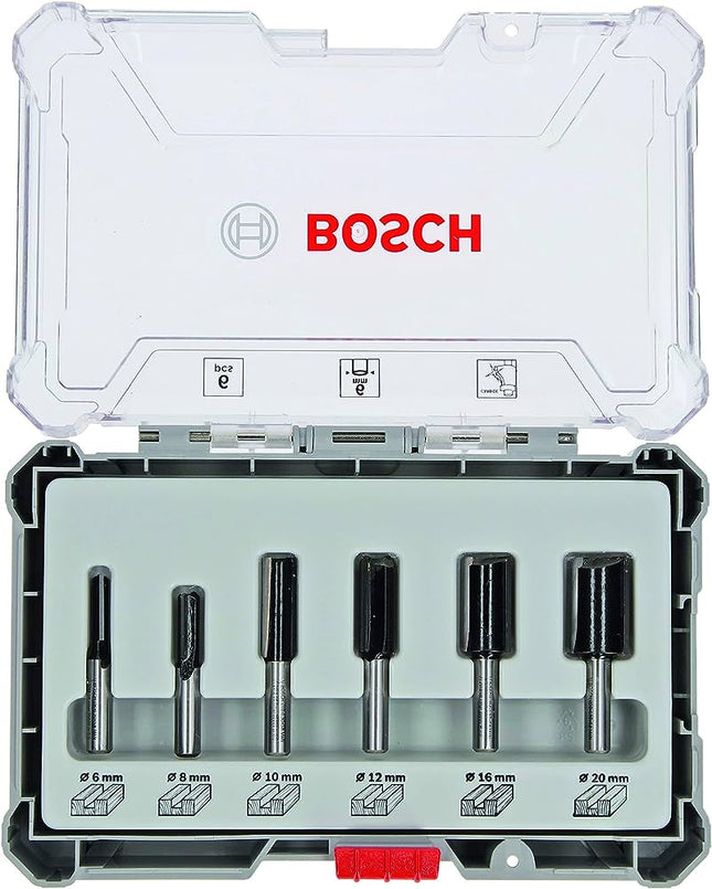 Bosch Tools,2607017465,Router Bit Set Straight | 6mm-6pcs