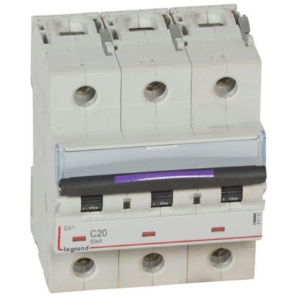 410162Legrandقاطع دائرة ليجراند DX3 ثلاثي الأقطاب 20A منحنى C