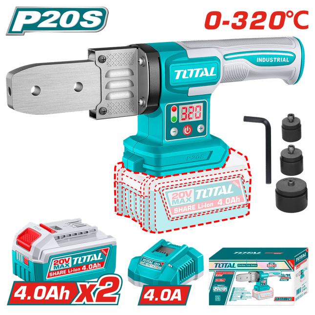 TWTLI20182Total Toolsأداة لحام مواسير بلاستيك لاسلكية من توتال