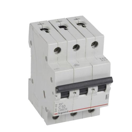 419233Legrandقاطع دائرة Legrand MCB RX3 6000A ثلاثي الأقطاب 10A منحنى C