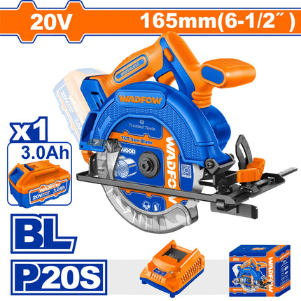 WLWP5521Wadfow منشار دائري لاسلكي