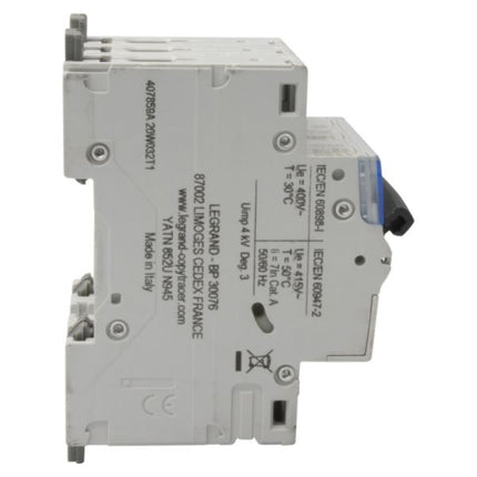 407859Legrandقاطع الدائرة الكهربائية Legrand DX3 ثلاثي الأقطاب 16A منحنى C