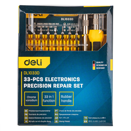 Deli Precision Screwdriver Set 33 Pieces , EDL1033D