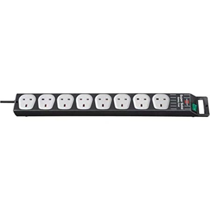 Brennenstuhl ext skt super solid black/light gray| Switches & Sockets | Toolmart