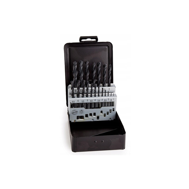 19-Pcs Metal Drill Bits HSS Rollforged