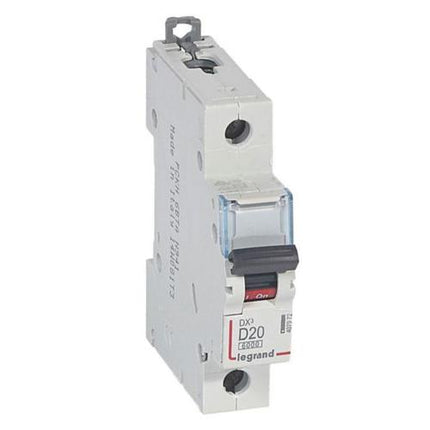 407972Legrandقاطع دارة Legrand MCB DX3 6000A أحادي القطب 20A منحنى D