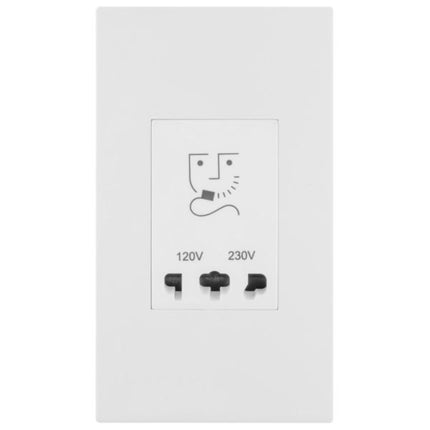 MEC36074WHLegrandمقبس حلاقة أوبريا ثنائي المجموعة لون أبيض مطفي