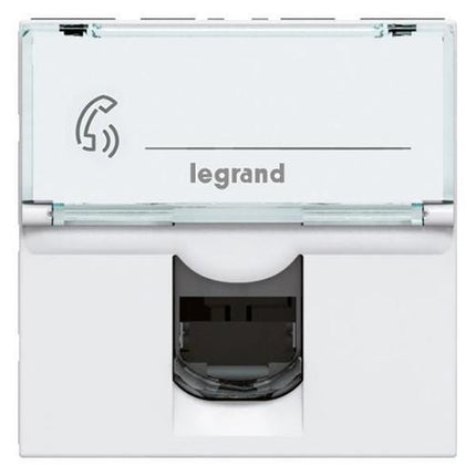 076576Legrandمقبس Mosaic RJ45 الفئة 6A STP وحدات 2 أبيض