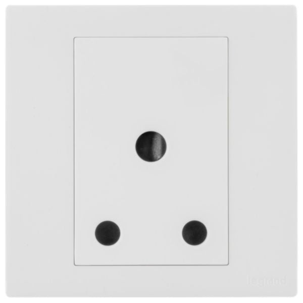 MEC31043WHLegrandمقبس أوبريا أحادي الفتحة BS 15A بدون تبديل أبيض مات