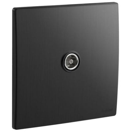 281151BBLegrandمقبس تلفاز نسائي طرفي من مالليا سنسز أحادي الفتحة لون أسود مصقول