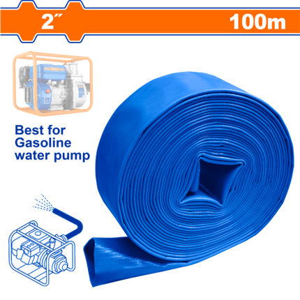 WPFH0210Wadfow خرطوم مسطح من بي في سي 2 بوصة 100 متر من وادف