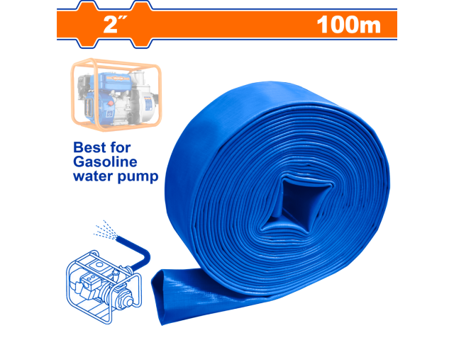 WPFH0210Wadfow خرطوم مسطح من بي في سي 2 بوصة 100 متر من وادف