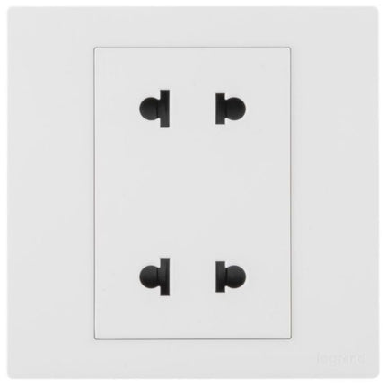 MEC31047WHLegrandمقبس أوبريا أحادي الفتحة 2X2P 16A يورو-أمريكي أبيض مات
