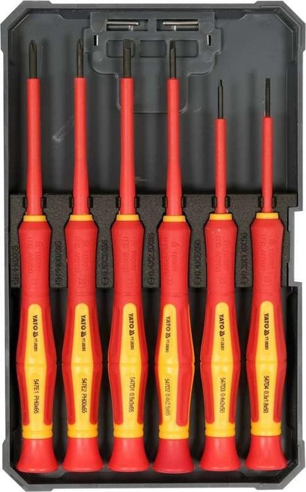 VDE Precision Screwdriver Set 6 Pcs - Slotted and PH