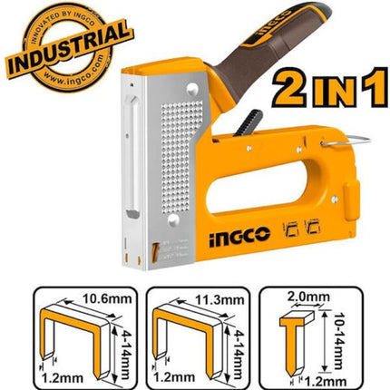 HSG1408INGCOمسدس دباسة INGCO ثنائي الوظائف HSG1408