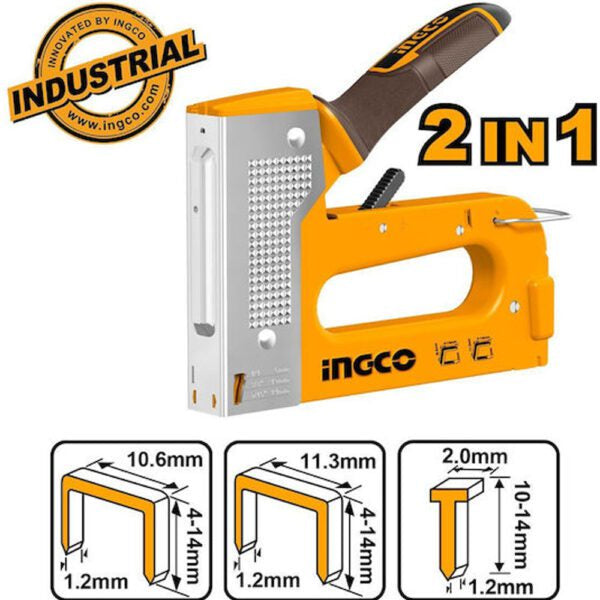 HSG1408INGCOمسدس دباسة INGCO ثنائي الوظائف HSG1408