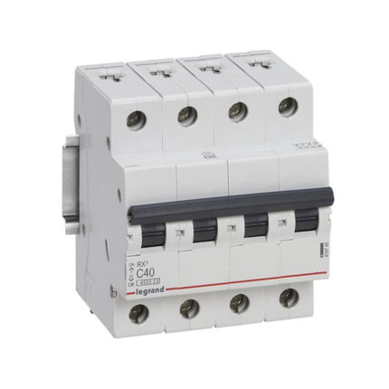 419745Legrandقاطع دائرة ليجراند RX3 MCB 4P 40A منحنى C