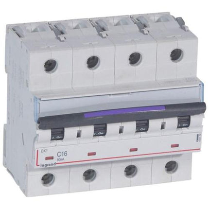 410174Legrandقاطع دارة ليجراند DX3 رباعي الأقطاب 16 أمبير منحنى C