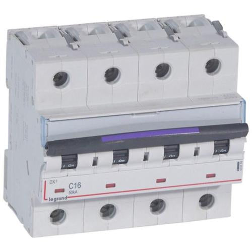 410174Legrandقاطع دارة ليجراند DX3 رباعي الأقطاب 16 أمبير منحنى C