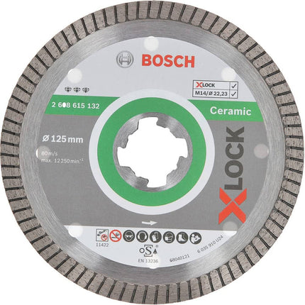 Bosch Tools,2608615132,X-LOCK Diamond Cutting Disc - Best for Ceramic Extraclean Turbo | 125x22.23x1.4x7mm