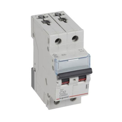 404208Legrandقاطع دائرة ليجراند TX3 ثنائي القطب 32A 10kA منحنى C