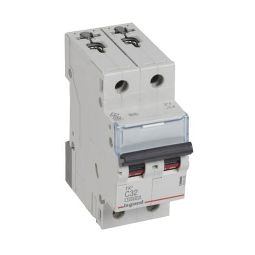 404208Legrandقاطع دائرة ليجراند TX3 ثنائي القطب 32A 10kA منحنى C