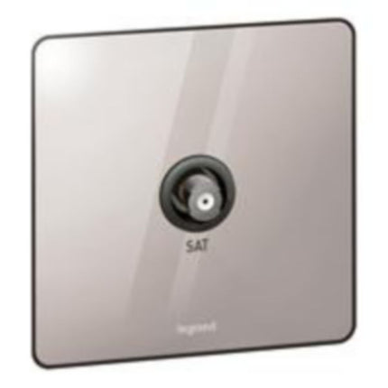 832241Legrandمقبس تلفزيون من نوع F واحد Synergy Sleek من الفولاذ المقاوم للصدأ المصقول