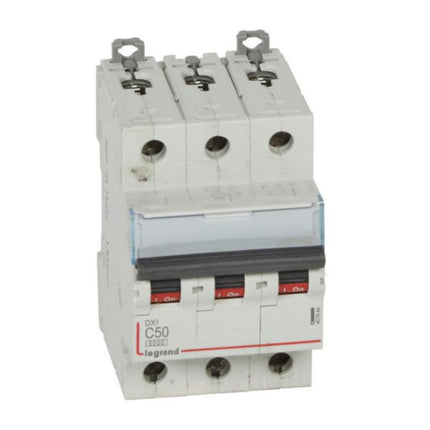 407864Legrandقاطع دائرة Legrand DX3 ثلاثي الأقطاب 50A من النوع C