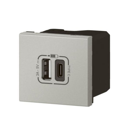 079293LLegrandلوجراند موزاييك محمل USB-Link نوع A+C 3.0A 15W ألومنيوم