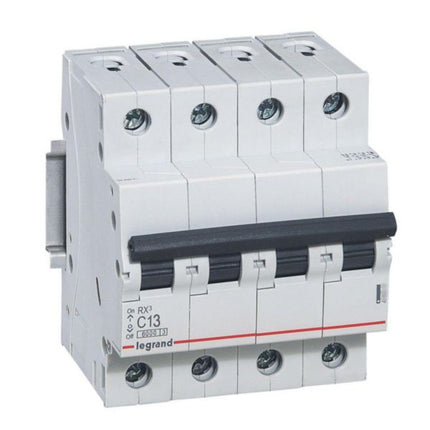 419256Legrandقاطع دائرة Legrand RX3 MCB رباعي الأقطاب 13A منحنى C