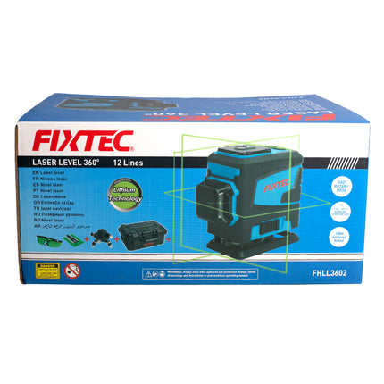 FHLL3602Fixtecمستوى الليزر FIXTEC 360° 12 خطوط خط أخضر FHLL3602