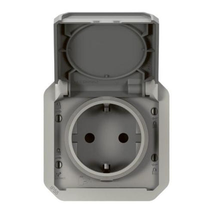 069570LLegrandمقبس كهربائي بلكسو معيار ألماني مع محطات تلقائية 16A 250V رمادي