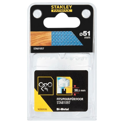 STA81057-XJ /STANLEYستانلي فاتماكس 51 ملم منشار ثقب بيميتال